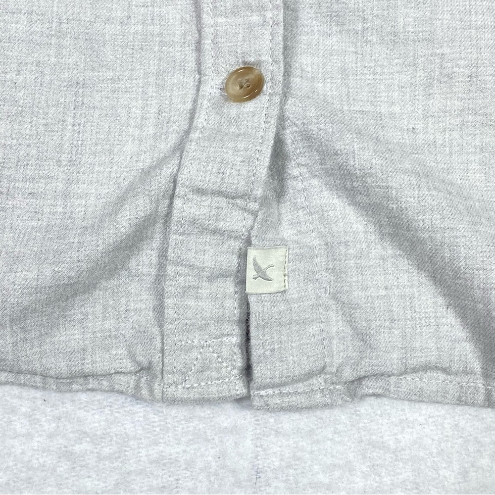 Eddie Bauer Button Down Shirt Womens PM Gray Collared Long Sleeve Pockets Casual - Picture 5 of 16